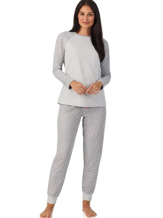 Cuddl Duds Other - #2160 Blue* Brushed Mini Waffle Thermal Long Sleeve with Jogger Pajama Set